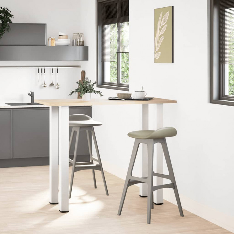 Nogi do stołu barowego 4 szt. Białe 110-112 cm Stal
