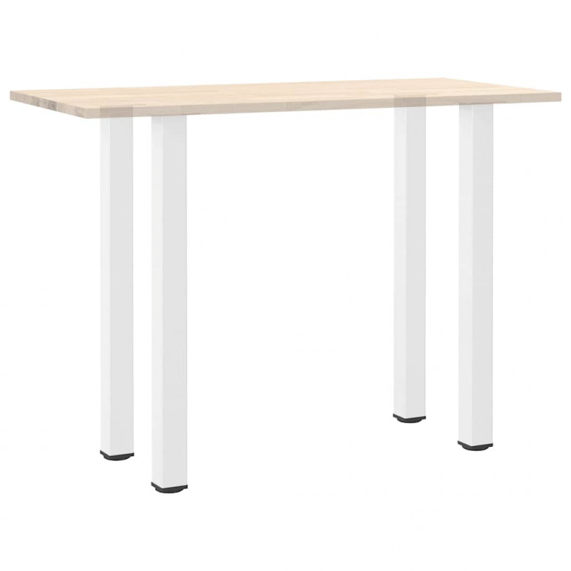 Nogi do stołu barowego 4 szt. Białe 110-112 cm Stal
