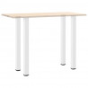Nogi do stołu barowego 4 szt. Białe 110-112 cm Stal