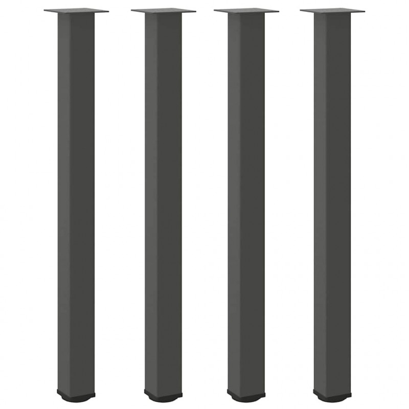 Nogi do stołu barowego 4 szt. Antracyt 110-112 cm Stal