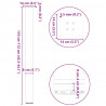 Nogi do stołu barowego 4 szt. Antracyt 110-112 cm Stal