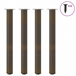 Nogi do stołu barowego 4 szt. Naturalna stal 110-112 cm Stal