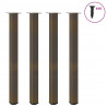 Nogi do stołu barowego 4 szt. Naturalna stal 110-112 cm Stal