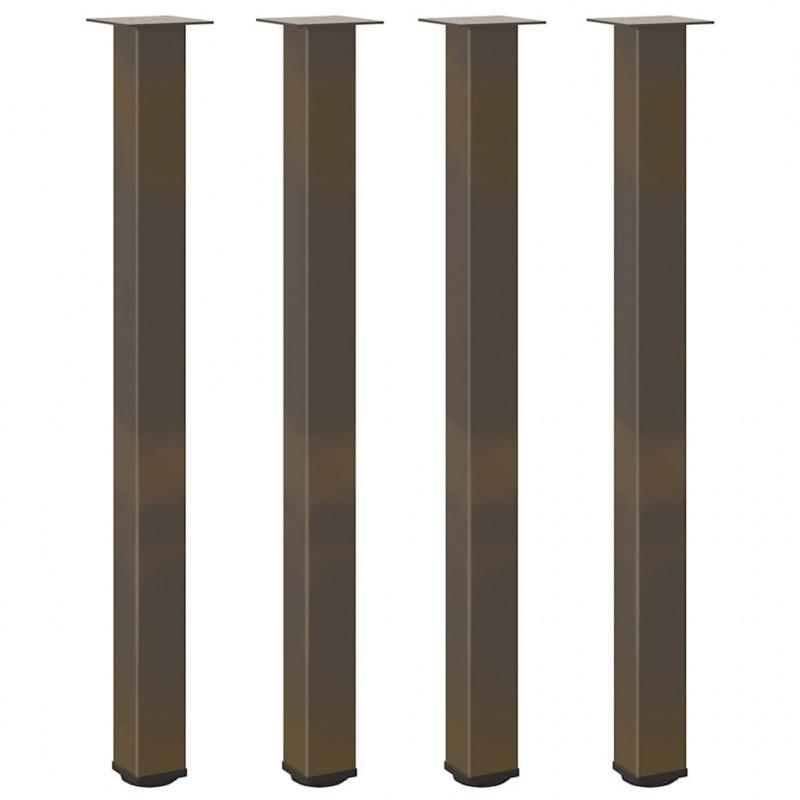 Nogi do stołu barowego 4 szt. Naturalna stal 110-112 cm Stal