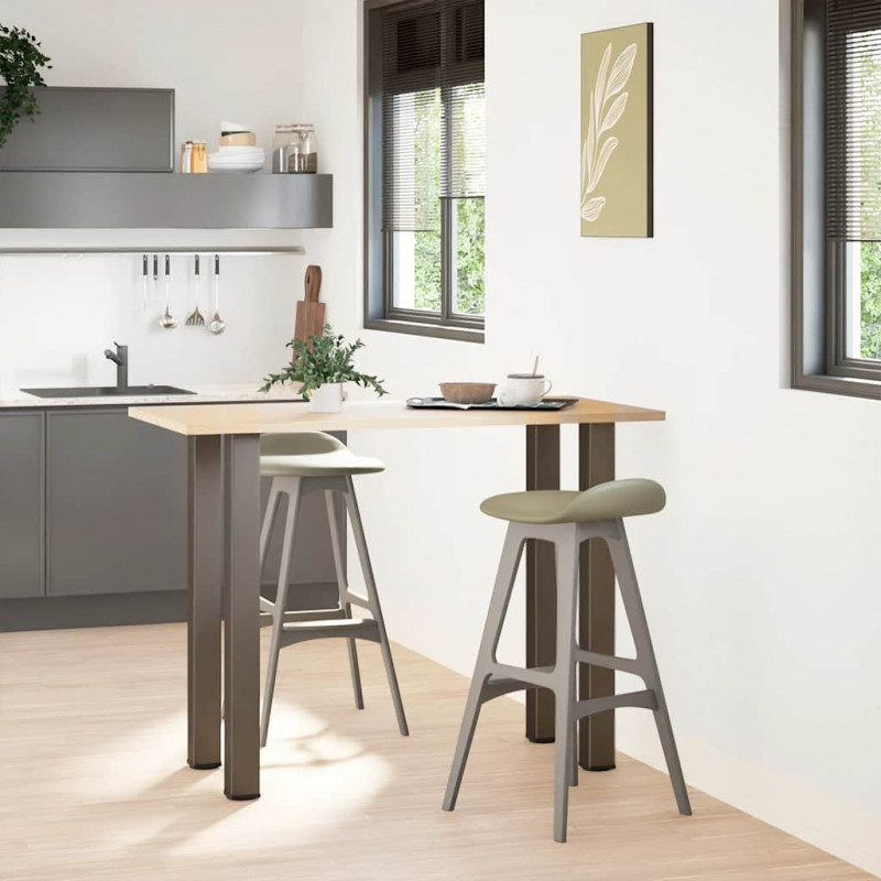 Nogi do stołu barowego 4 szt. Naturalna stal 110-112 cm Stal