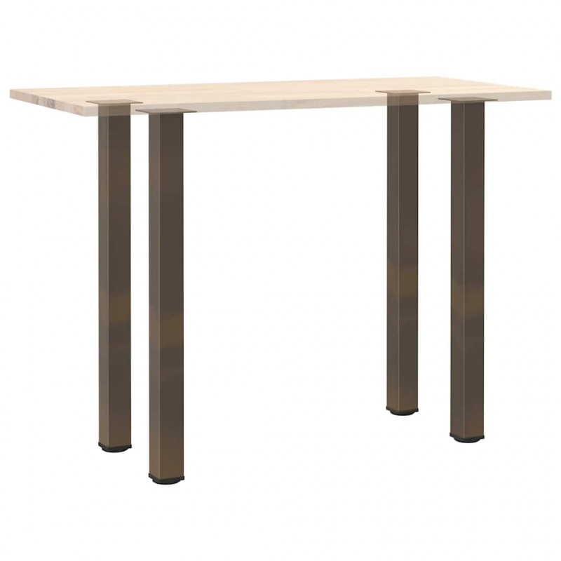 Nogi do stołu barowego 4 szt. Naturalna stal 110-112 cm Stal