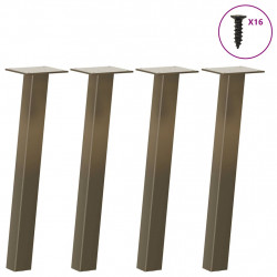 Nogi do stolika kawowego 4 szt. Naturalna stal 42 cm Stal