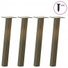 Nogi do stolika kawowego 4 szt. Naturalna stal 42 cm Stal