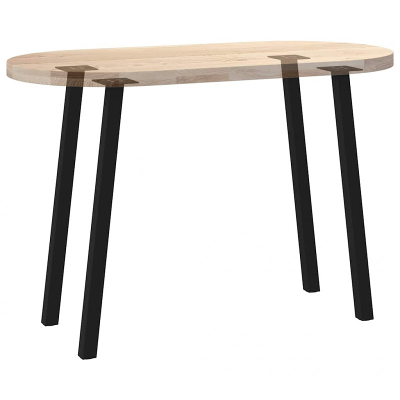 Nogi do stołu konsolowego 4 szt. Czarne 72 cm Stalowe