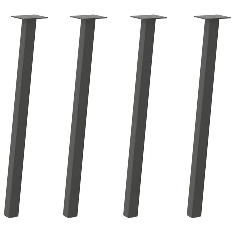 Nogi do stołu konsolowego 4 szt. Antracyt 72 cm Stal