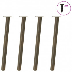 Nogi do stołu konsolowego 4 szt. Naturalna stal 72 cm Stal