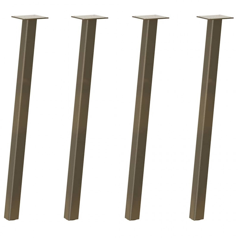 Nogi do stołu konsolowego 4 szt. Naturalna stal 72 cm Stal