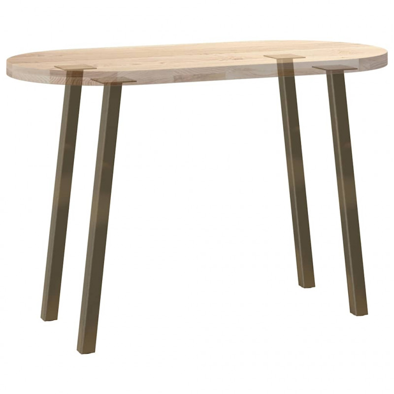 Nogi do stołu konsolowego 4 szt. Naturalna stal 72 cm Stal
