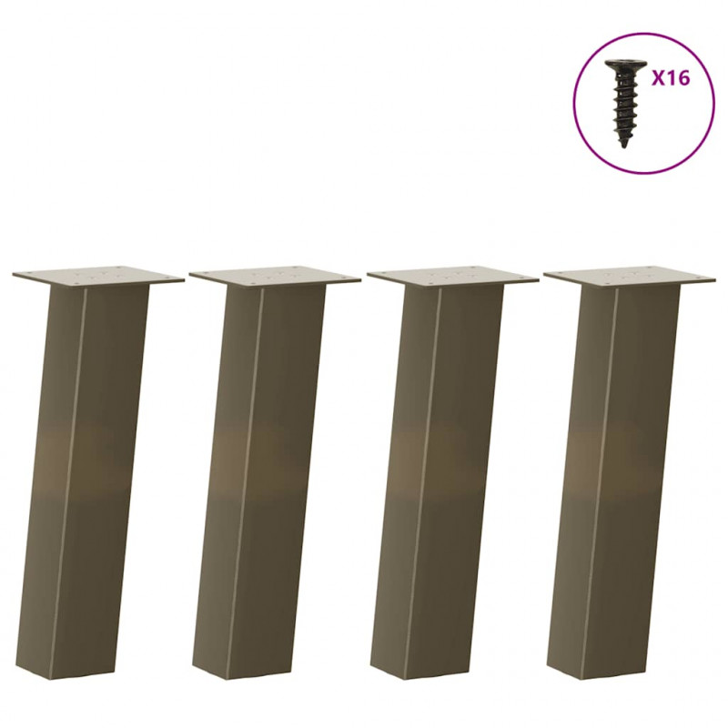 Nogi do stolika kawowego 4 szt. Naturalna stal 30 cm Stal