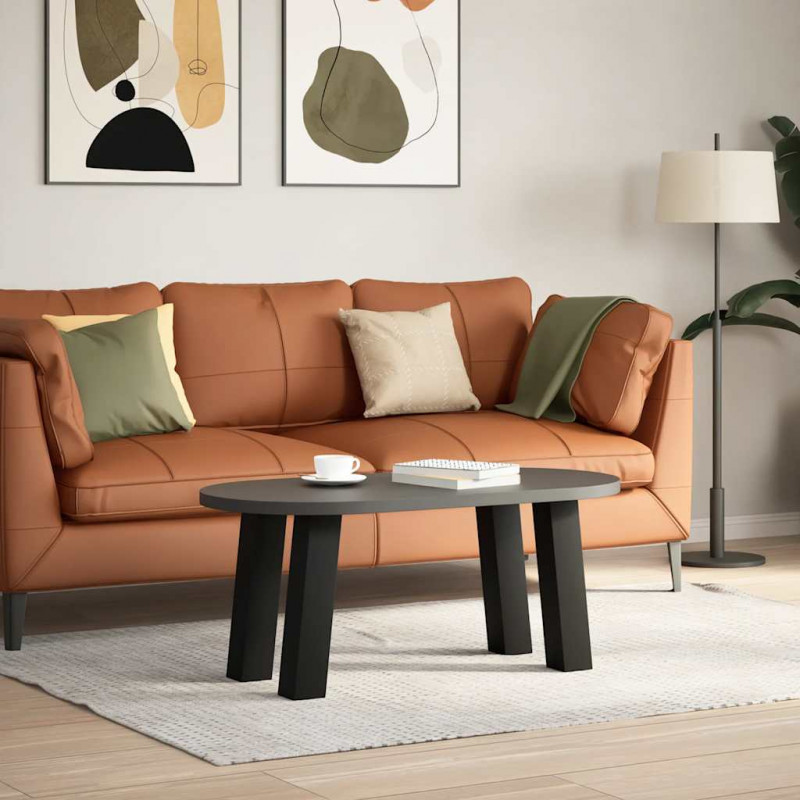 Nogi do stolika kawowego 4 szt. Czarne 42 cm Stalowe