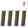 Nogi do stolika kawowego 4 szt. Naturalna stal 42 cm Stal