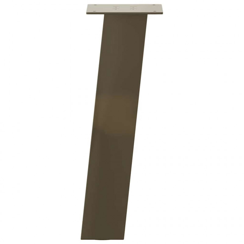 Nogi do stolika kawowego 4 szt. Naturalna stal 42 cm Stal