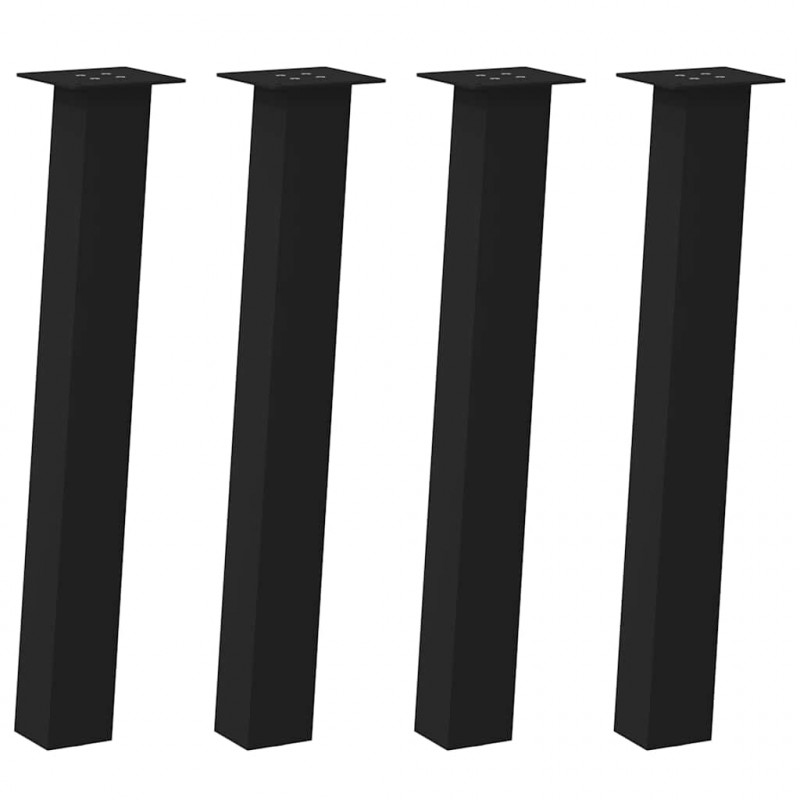 Nogi do stołu konsolowego 4 szt. Czarne 72 cm Stalowe