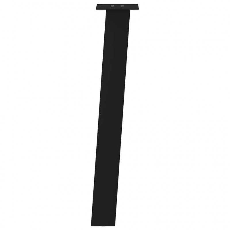 Nogi do stołu konsolowego 4 szt. Czarne 72 cm Stalowe