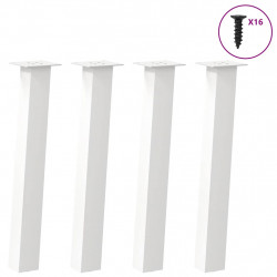 Nogi do stołu konsolowego 4 szt. Białe 72 cm Stalowe