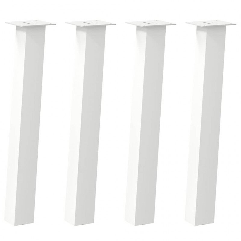Nogi do stołu konsolowego 4 szt. Białe 72 cm Stalowe