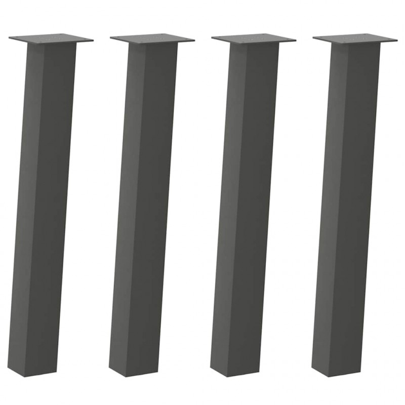 Nogi do stołu konsolowego 4 szt. Antracyt 72 cm Stal