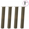 Nogi do stołu konsolowego 4 szt. Naturalna stal 72 cm Stal