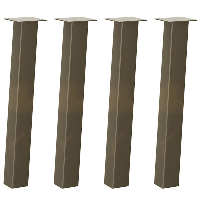 Nogi do stołu konsolowego 4 szt. Naturalna stal 72 cm Stal