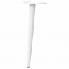 Nogi do stolika kawowego w kształcie stożka 4 szt. Białe 30-31 cm Stal