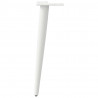Nogi do stolika kawowego w kształcie stożka 4 szt. Białe 30-31 cm Stal
