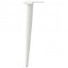 Nogi do stolika kawowego w kształcie stożka 4 szt. Białe 30-31 cm Stal