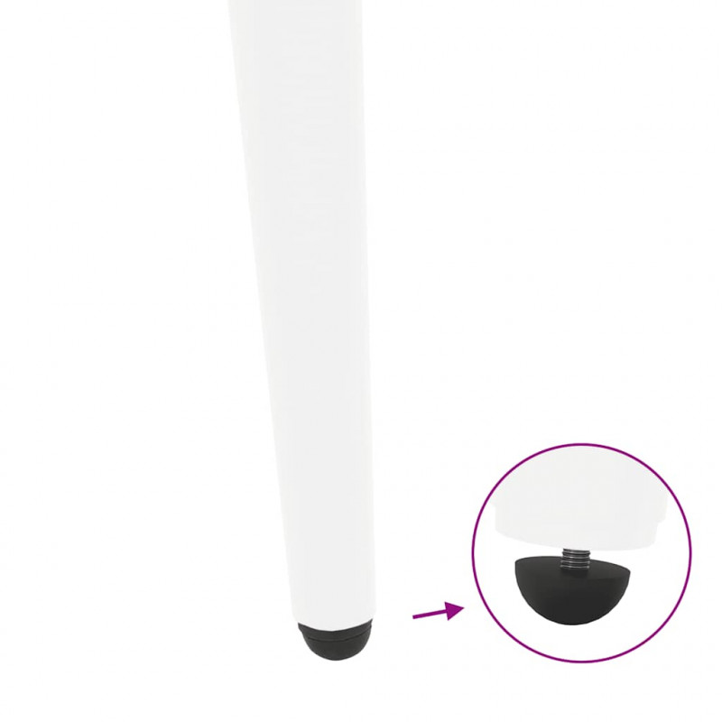 Nogi do stolika kawowego w kształcie stożka 4 szt. Białe 30-31 cm Stal