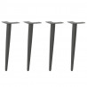 Nogi do stolika kawowego w kształcie stożka 4 szt. Antracyt 30-31 cm Stal