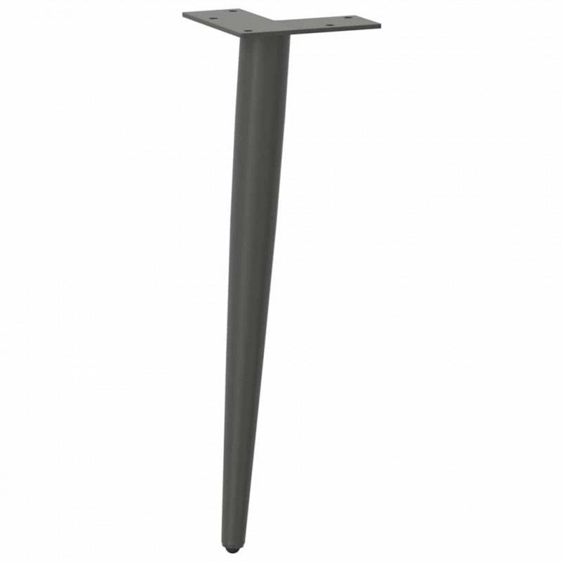 Nogi do stolika kawowego w kształcie stożka 4 szt. Antracyt 30-31 cm Stal