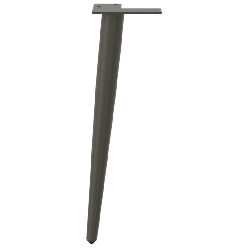 Nogi do stolika kawowego w kształcie stożka 4 szt. Antracyt 30-31 cm Stal