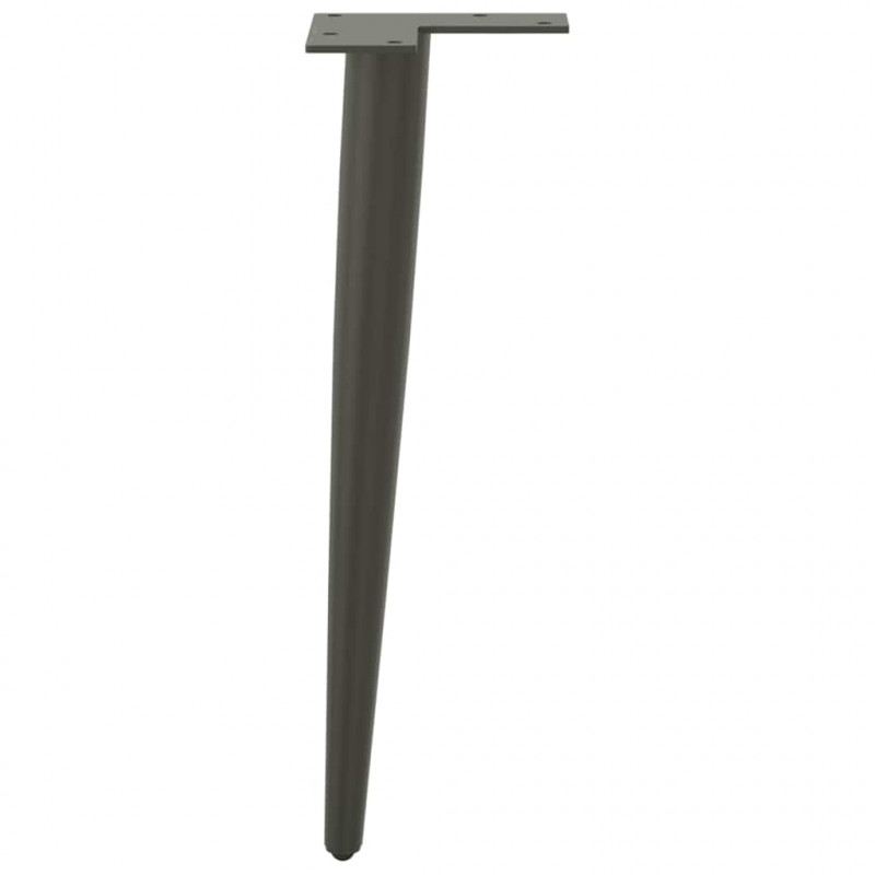 Nogi do stolika kawowego w kształcie stożka 4 szt. Antracyt 30-31 cm Stal