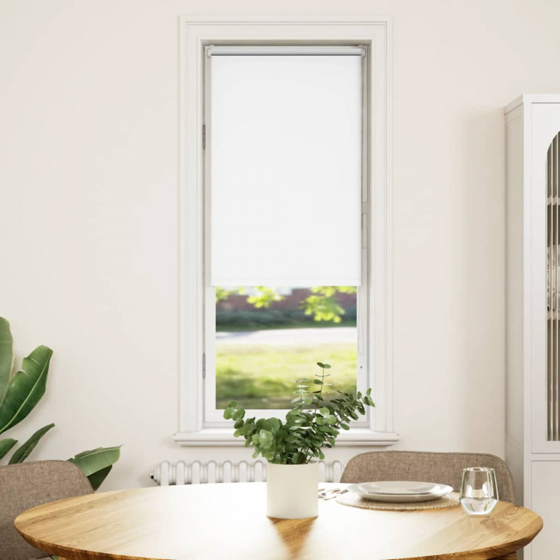 Roleta zaciemniająca biała 40x130 cm Szerokość tkaniny 35,7 cm