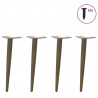 Nogi do stolika kawowego w kształcie stożka 4 szt. Naturalna stal 30-31 cm Stal