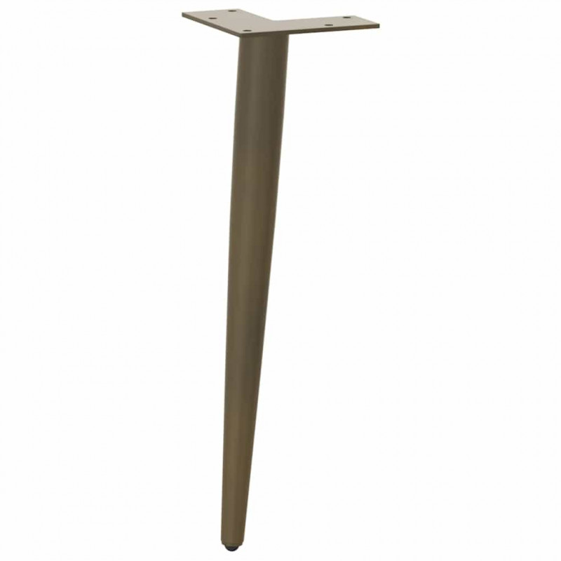 Nogi do stolika kawowego w kształcie stożka 4 szt. Naturalna stal 30-31 cm Stal