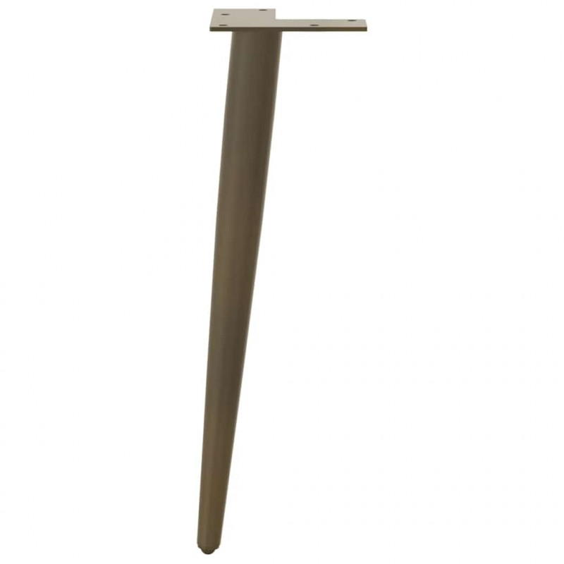 Nogi do stolika kawowego w kształcie stożka 4 szt. Naturalna stal 30-31 cm Stal