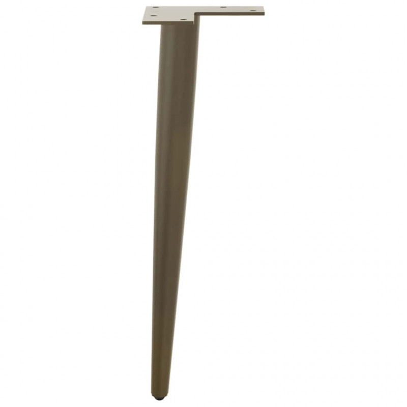 Nogi do stolika kawowego w kształcie stożka 4 szt. Naturalna stal 30-31 cm Stal