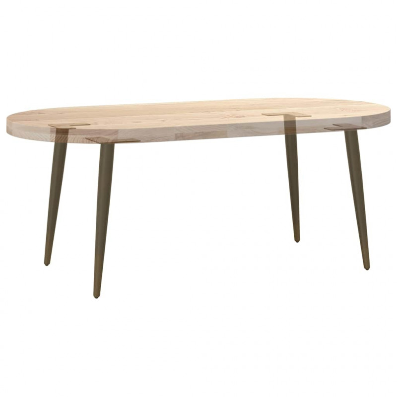 Nogi do stolika kawowego w kształcie stożka 4 szt. Naturalna stal 30-31 cm Stal