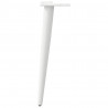 Nogi do stolika kawowego w kształcie stożka 4 szt. Białe 42-43 cm Stalowe