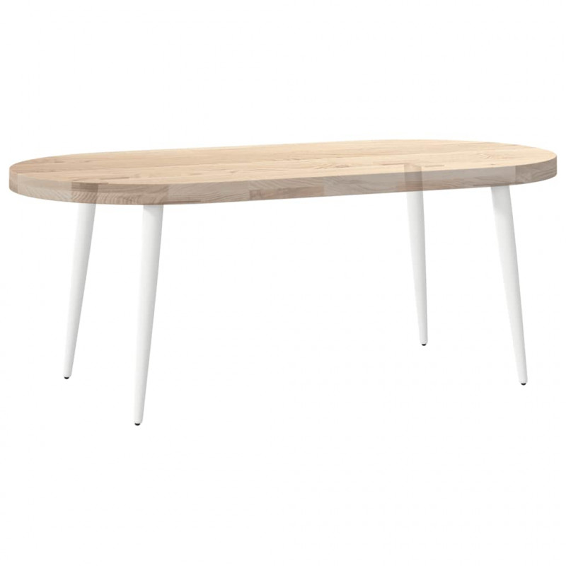Nogi do stolika kawowego w kształcie stożka 4 szt. Białe 42-43 cm Stalowe