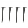 Nogi do stolika kawowego w kształcie stożka 4 szt. Antracyt 42-43 cm Stal
