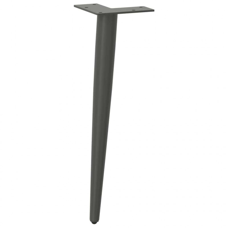 Nogi do stolika kawowego w kształcie stożka 4 szt. Antracyt 42-43 cm Stal