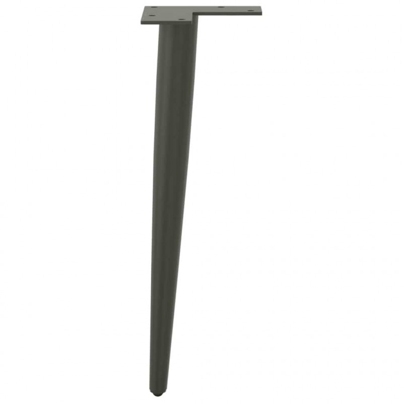 Nogi do stolika kawowego w kształcie stożka 4 szt. Antracyt 42-43 cm Stal
