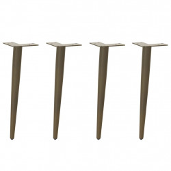 Nogi do stolika kawowego w kształcie stożka 4 szt. Naturalna stal 42-43 cm Stal