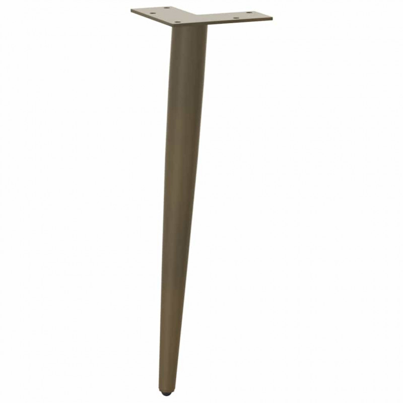 Nogi do stolika kawowego w kształcie stożka 4 szt. Naturalna stal 42-43 cm Stal