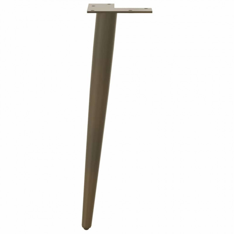 Nogi do stolika kawowego w kształcie stożka 4 szt. Naturalna stal 42-43 cm Stal